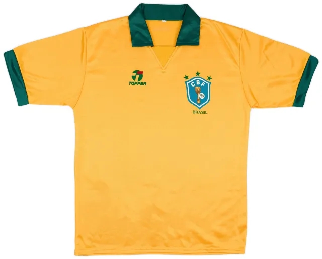 1990 Brazil Home Shirt - 8/10 - (L)