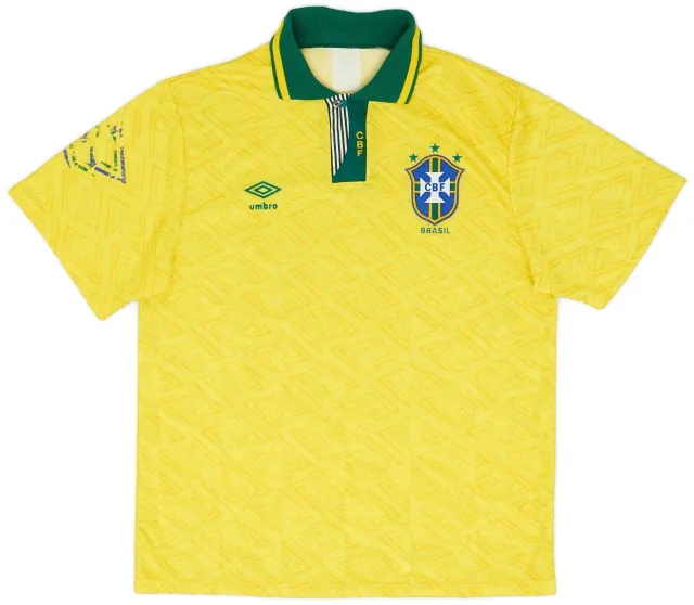 Umbro 1991-93 Brazil Home Shirt - 7/10 - (L)