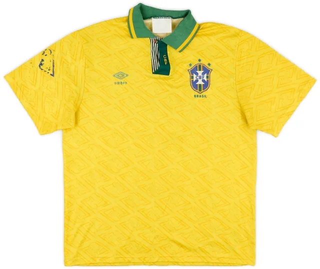 Umbro 1991-93 Brazil Home Shirt - 5/10 - (L)