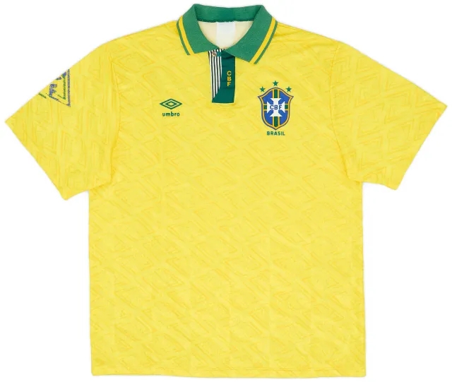 Umbro 1991-93 Brazil Home Shirt - 7/10 - (XL)