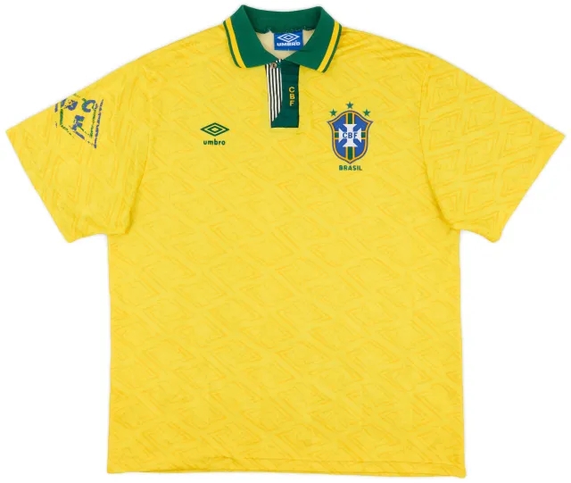 Umbro 1991-93 Brazil Home Shirt - 7/10 - (L)