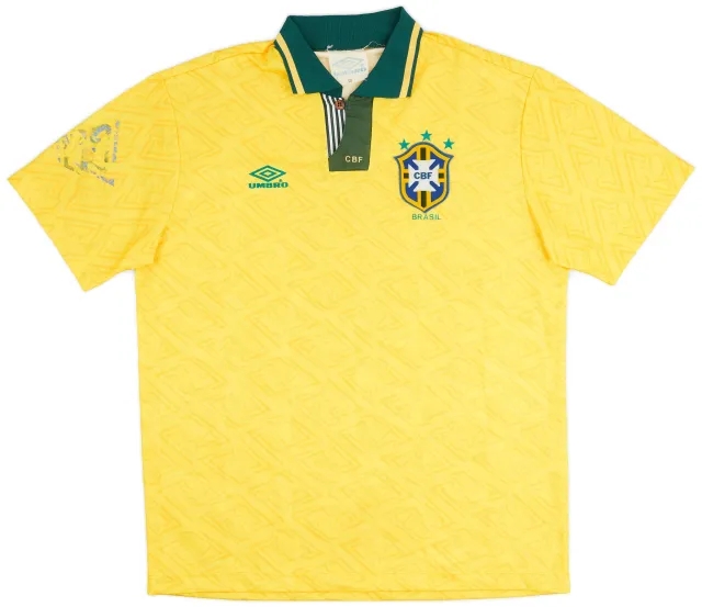 Umbro 1991-93 Brazil Home Shirt - 8/10 - (XL)