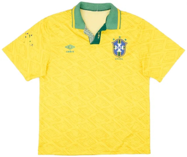 Umbro 1991-93 Brazil Home Shirt - 6/10 - (L)