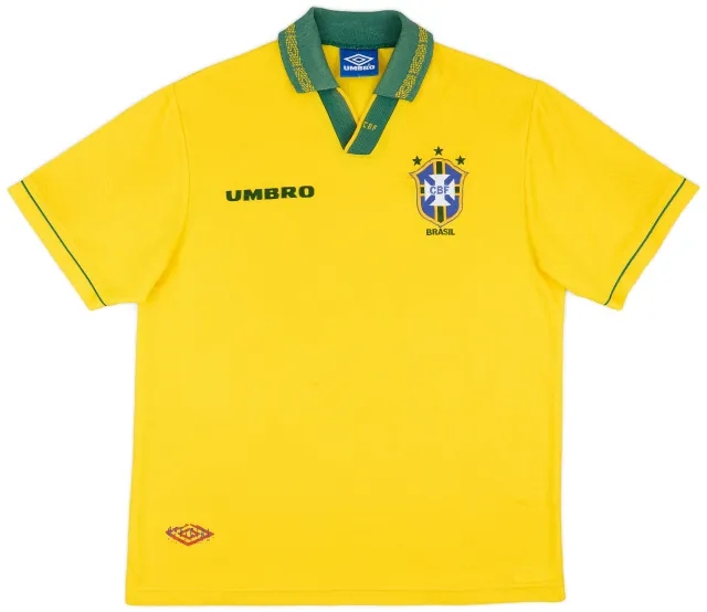 Umbro 1993-94 Brazil Home Shirt - 9/10 - (L)