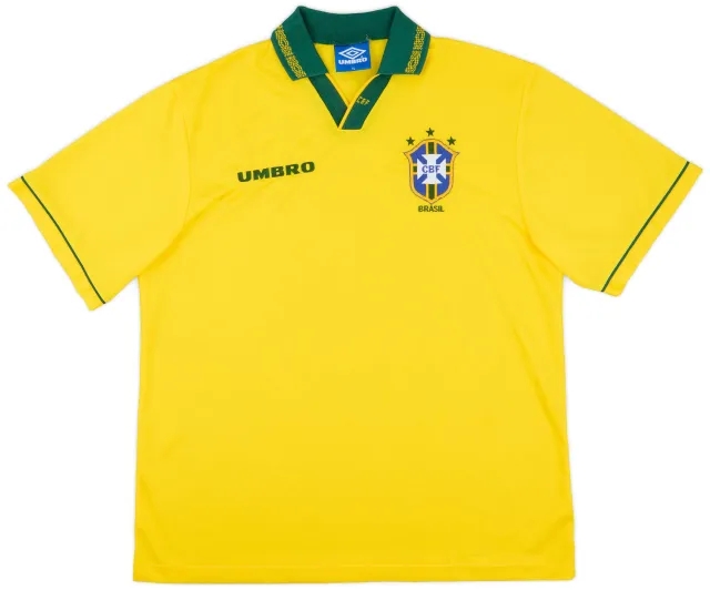 Umbro 1993-94 Brazil Home Shirt - 9/10 - (XL)