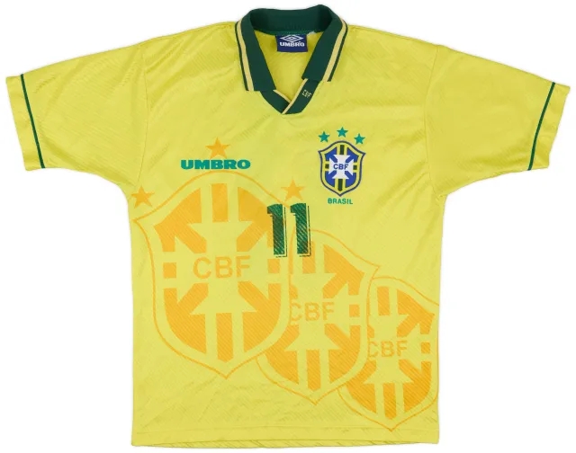 Umbro 1994 Brazil Home Shirt #11 - 7/10 - (M)