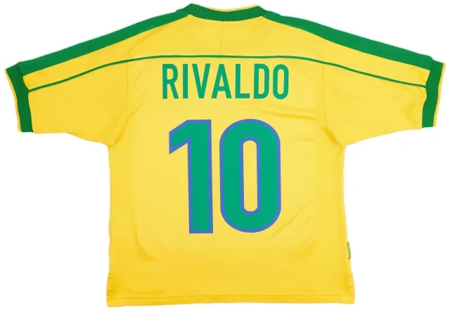 Nike 1998-00 Brazil Home Shirt Rivaldo #10 - 6/10 - (S)