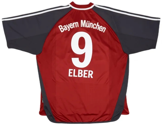 adidas 2001-02 Bayern Munich Home Shirt Elber #9 - 8/10 - (XL)