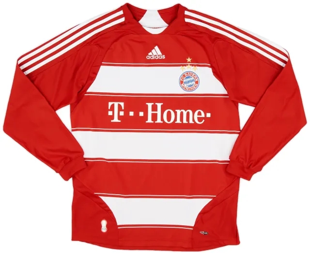 adidas 2008-09 Bayern Munich Home L/S Shirt - 8/10 - (XL.Boys)