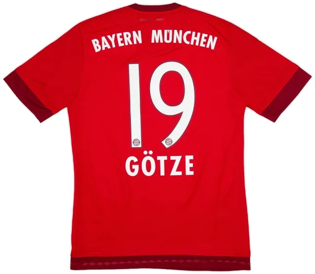 adidas 2015-16 Bayern Munich Home Shirt Gotze #19 - 9/10 - (S)