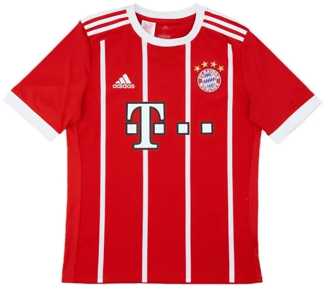 adidas 2017-18 Bayern Munich Home Shirt - 8/10 - (XL.Boys)
