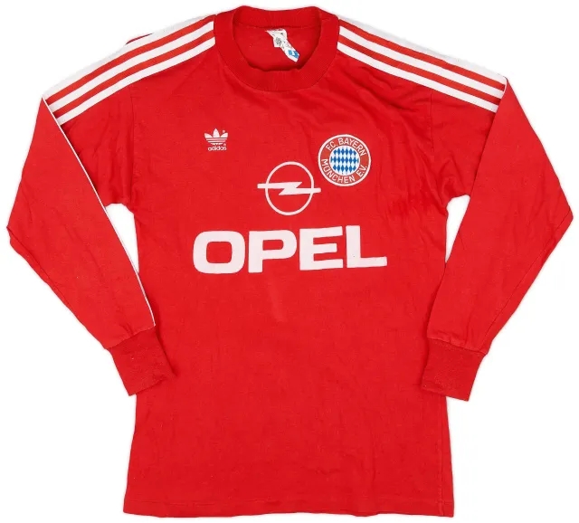 adidas 1989-91 Bayern Munich Home L/S Shirt - 9/10 - (S)