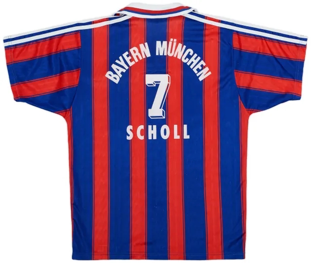 adidas 1995-97 Bayern Munich Home Shirt Scholl #7 - 9/10 - (S)