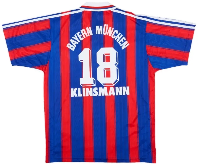 adidas 1995-97 Bayern Munich Home Shirt Klinsmann #18 - 5/10 - (M)