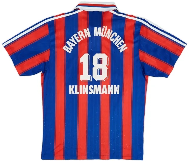 adidas 1995-97 Bayern Munich Home Shirt Klinsmann #18 - 7/10 - (S)