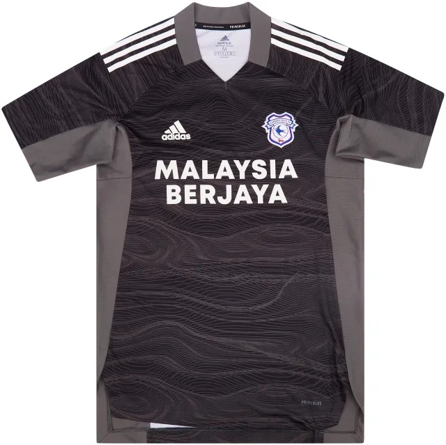 adidas 2021-22 Cardiff Youth Issue GK S/S Shirt #1 - 8/10 - (M)