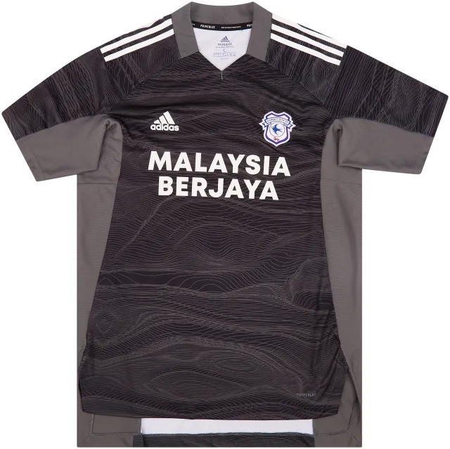 adidas 2021-22 Cardiff Youth Issue GK S/S Shirt #1 - 8/10 - (L)