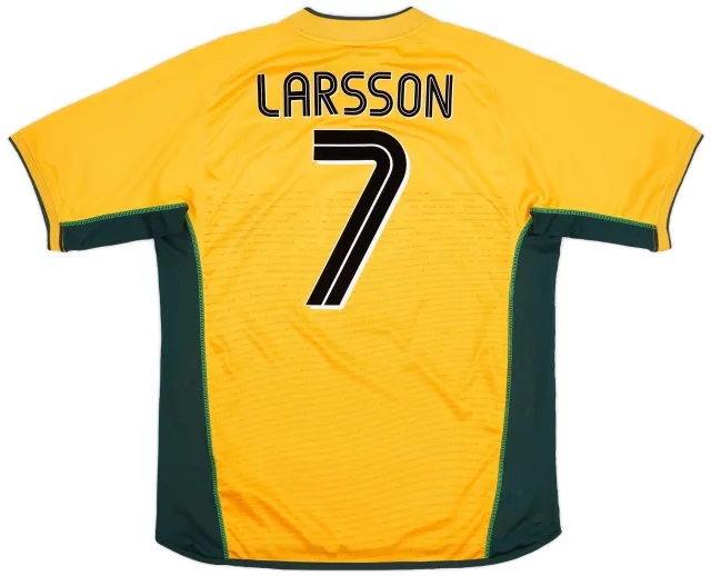 Umbro 2002-03 Celtic Away Shirt Larsson #7 - 7/10 - (L)