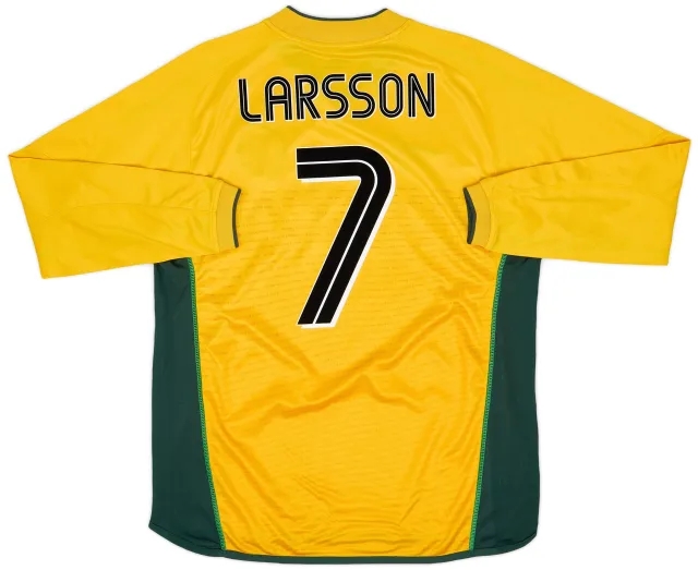 Umbro 2002-03 Celtic Away L/S Shirt Larsson #7 - 7/10 - (L)