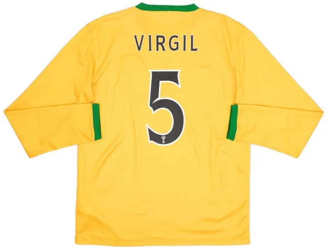 Nike 2013-14 Celtic Away L/S Shirt Virgil #5 - 6/10 - (M)