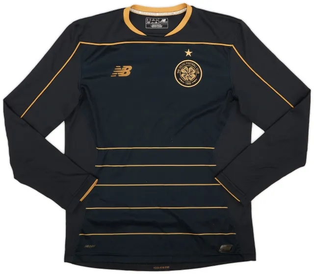 NewBalance 2016-17 Celtic Away L/S Shirt - 8/10 - (M)
