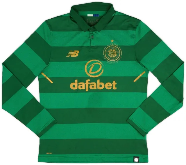 NewBalance 2017-18 Celtic 'Lisbon Lions 50th Anniversary' Away L/S Shirt - 6/10 - (S)