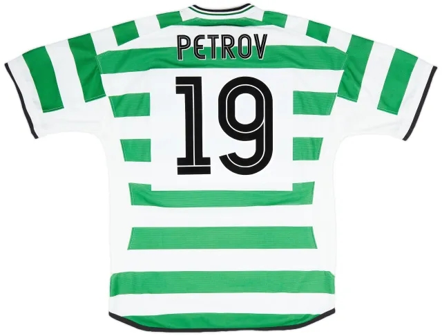 Umbro 2001-03 Celtic Home Shirt Petrov #19 - 9/10 - (XL)