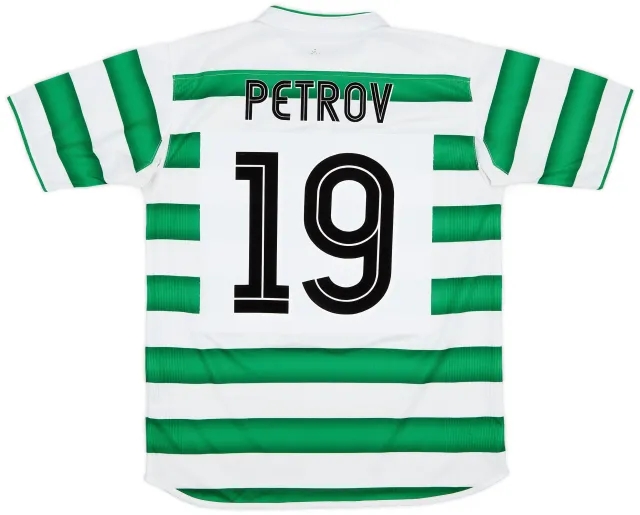 Umbro 2003-04 Celtic Home Shirt Petrov #19 - 7/10 - (M)