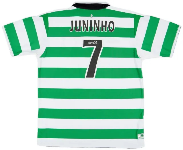 Umbro 2004-05 Celtic Home Shirt Juninho #7 - 7/10 - (XL)