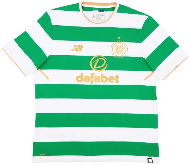NewBalance 2017-18 Celtic 'Lisbon Lions 50th Anniversary' Home Shirt - 6/10 - (XL)