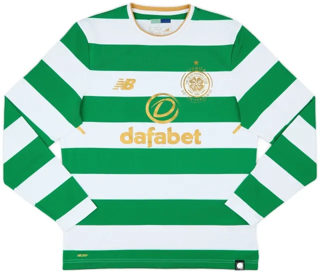 NewBalance 2017-18 Celtic 'Lisbon Lions 50th Anniversary' Home L/S Shirt - 9/10 - (S)