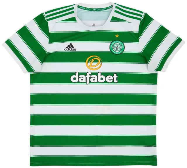 adidas 2021-22 Celtic Home Shirt - 5/10 - (XL)