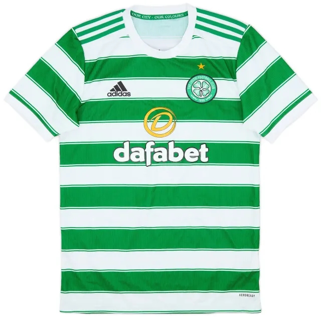 adidas 2021-22 Celtic Home Shirt - 8/10 - (S)