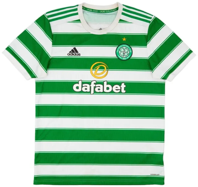 adidas 2021-22 Celtic Home Shirt - 7/10 - (L)