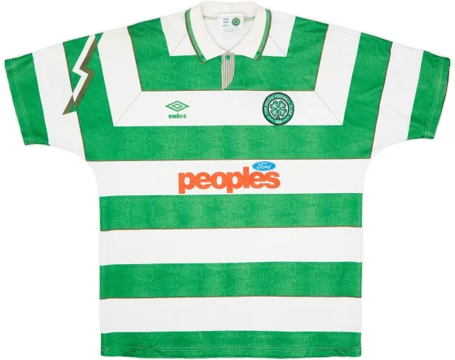 Umbro 1991-92 Celtic Home Shirt - 8/10 - (XL)