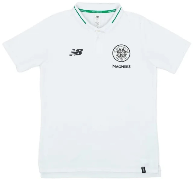 2017-18 Celtic New Balance Polo Shirt - 8/10 - (S)