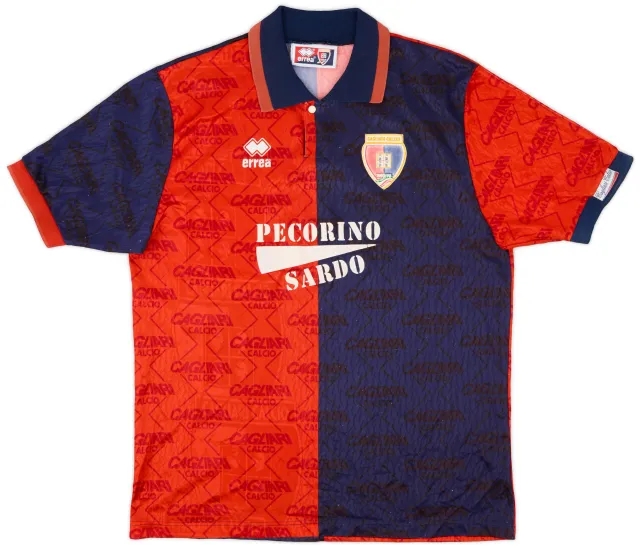 Errea 1993-96 Cagliari Home Shirt - 6/10 - (L)