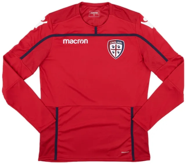 2016-17 Cagliari Macron Training L/S Shirt - 9/10 - (S)