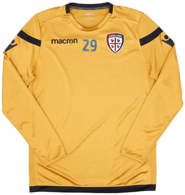 Macron 2018-19 Cagliari Player Issue L/S Training Shirt -#29 - 7/10 - (XL)