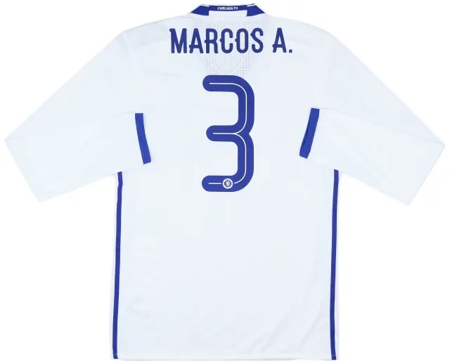 adidas 2016-17 Chelsea Player Issue Third L/S Shirt Marcos A #3 (L)