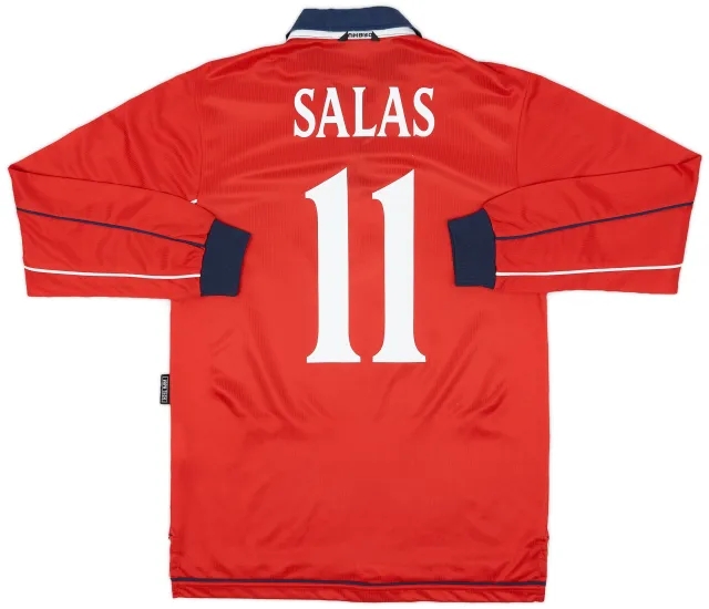 Umbro 2000-01 Chile Home L/S Shirt Salas #11 - 8/10 - (S)