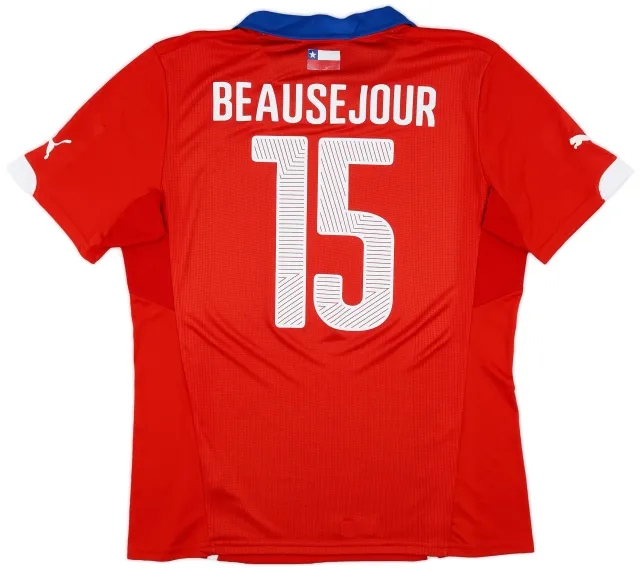 Puma 2014-15 Chile Home Shirt Beausejour #15 - 8/10 - (XL)
