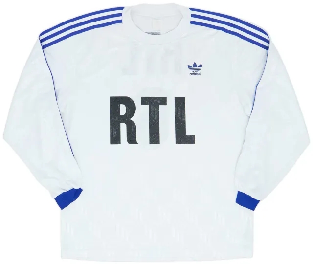 adidas 1993-94 Coupe de France Home L/S Shirt #6 - 9/10 - (XL)