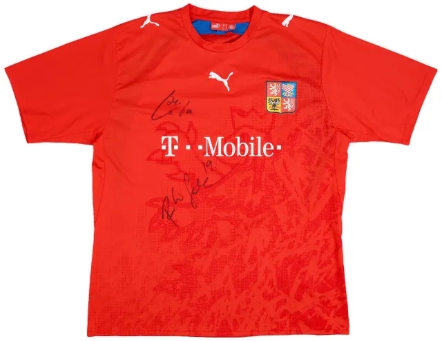 Puma 2006-08 Czech Republic Basic Signed Home Shirt - 8/10 - (XL)