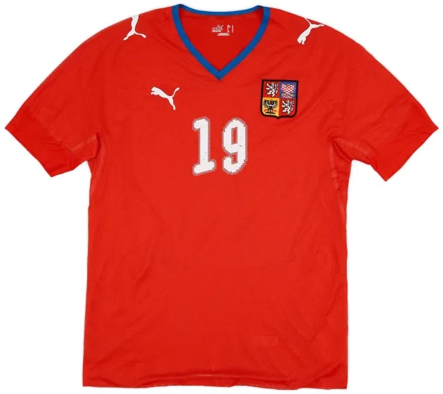 Puma 2008-09 Czech Republic Player Issue Home Shirt #19 - 5/10 - (L)