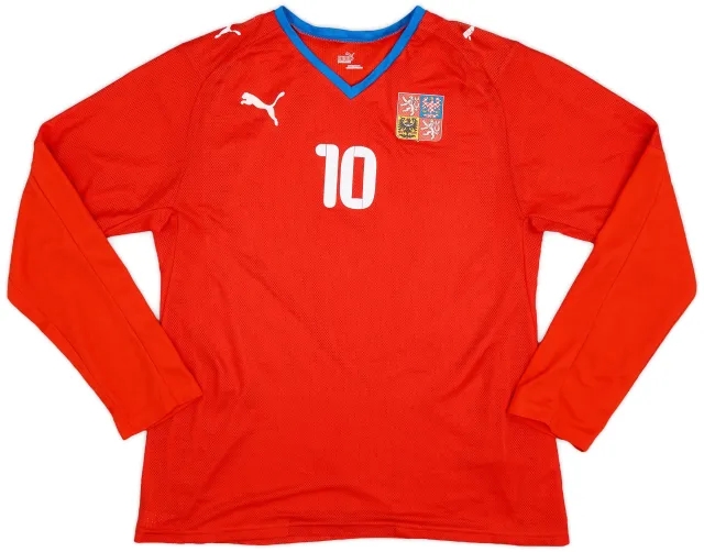 Puma 2008-09 Czech Republic Home L/S Shirt #10 - 6/10 - (M)