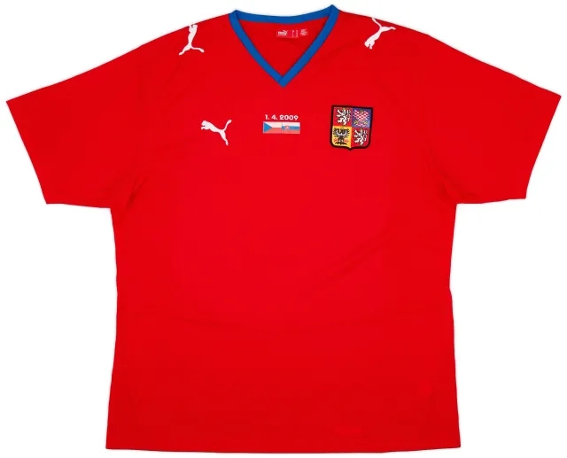 Puma 2008-09 Czech Republic '1.4.2009' Home Shirt - 9/10 - (XL)
