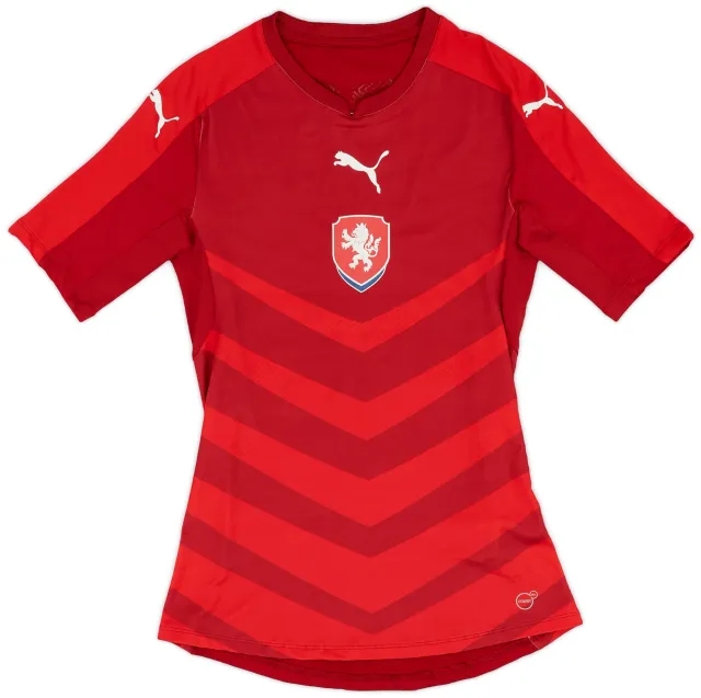 Puma 2016-17 Czech Republic Player Issue (ACTV Fit) Home Shirt - 9/10 - (S)
