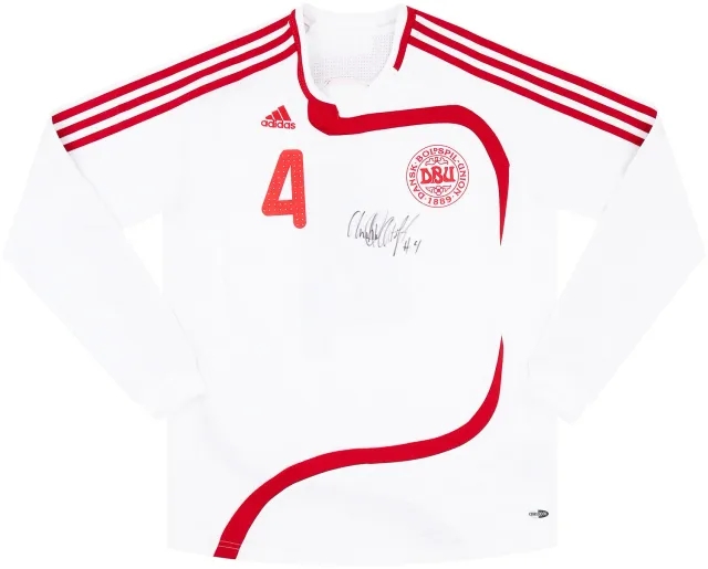 adidas 2007-08 Denmark Women Match Issue Signed Away L/S Shirt #4