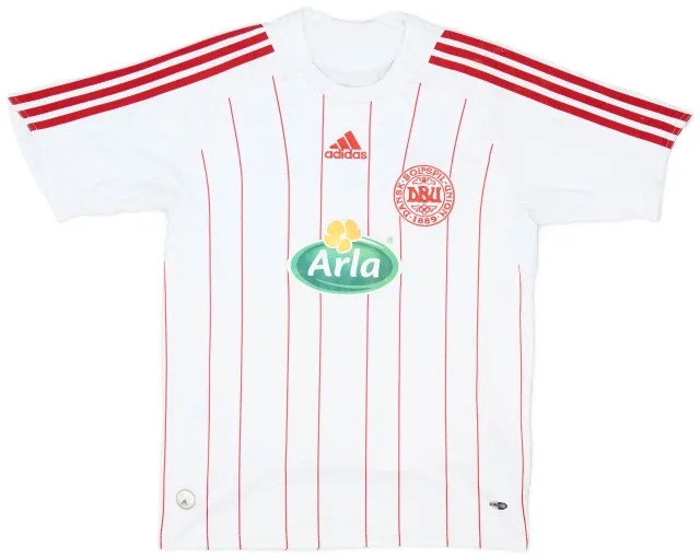 adidas 2008-10 Denmark 'Fodboldskole 2009' Away Shirt - 6/10 - (L.Boys)